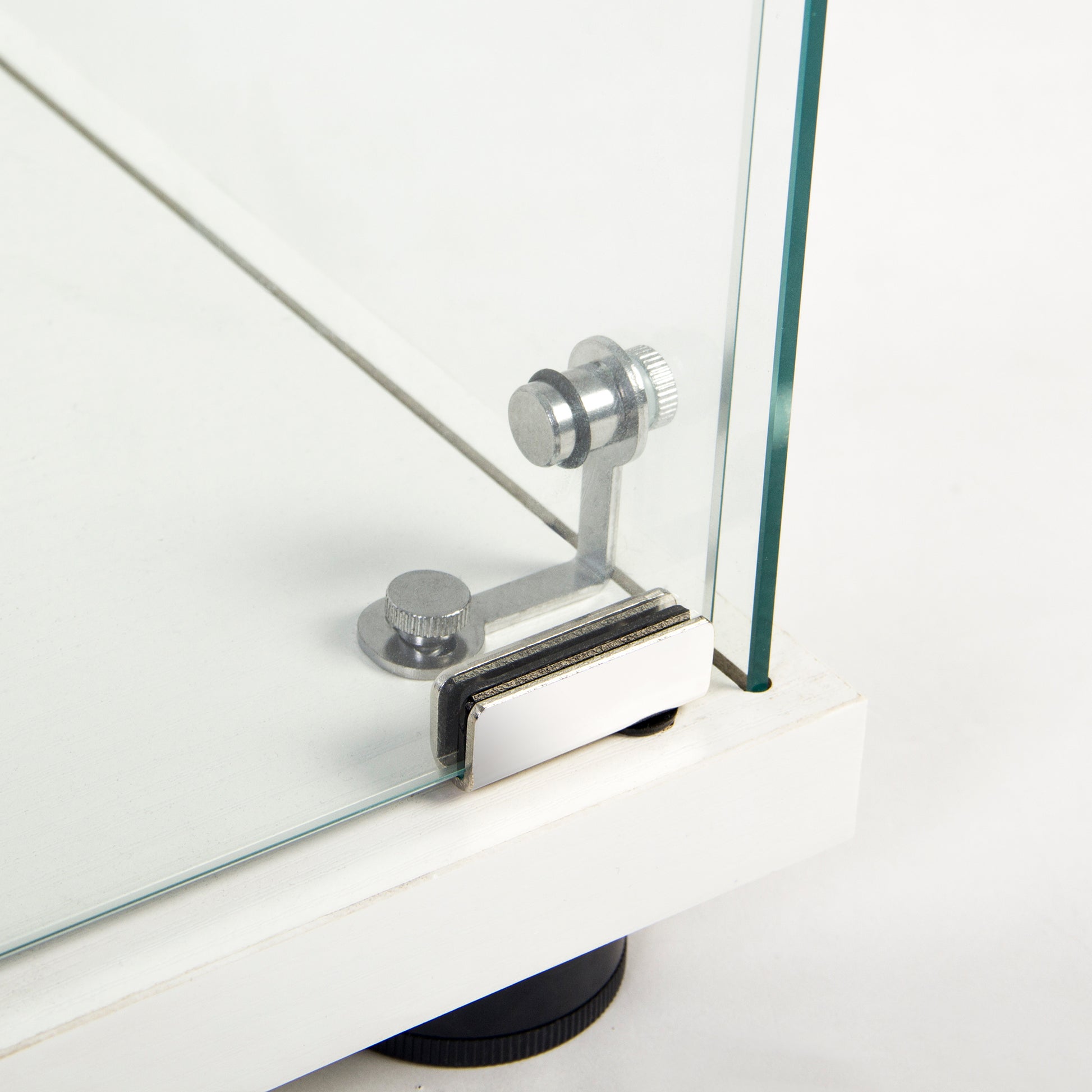 Glass Cabinet Display Shelf White - 16.7 x 14.3"