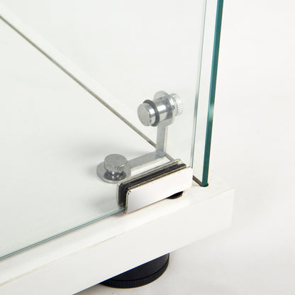Glass Cabinet Display Shelf White - 16.7 x 14.3"