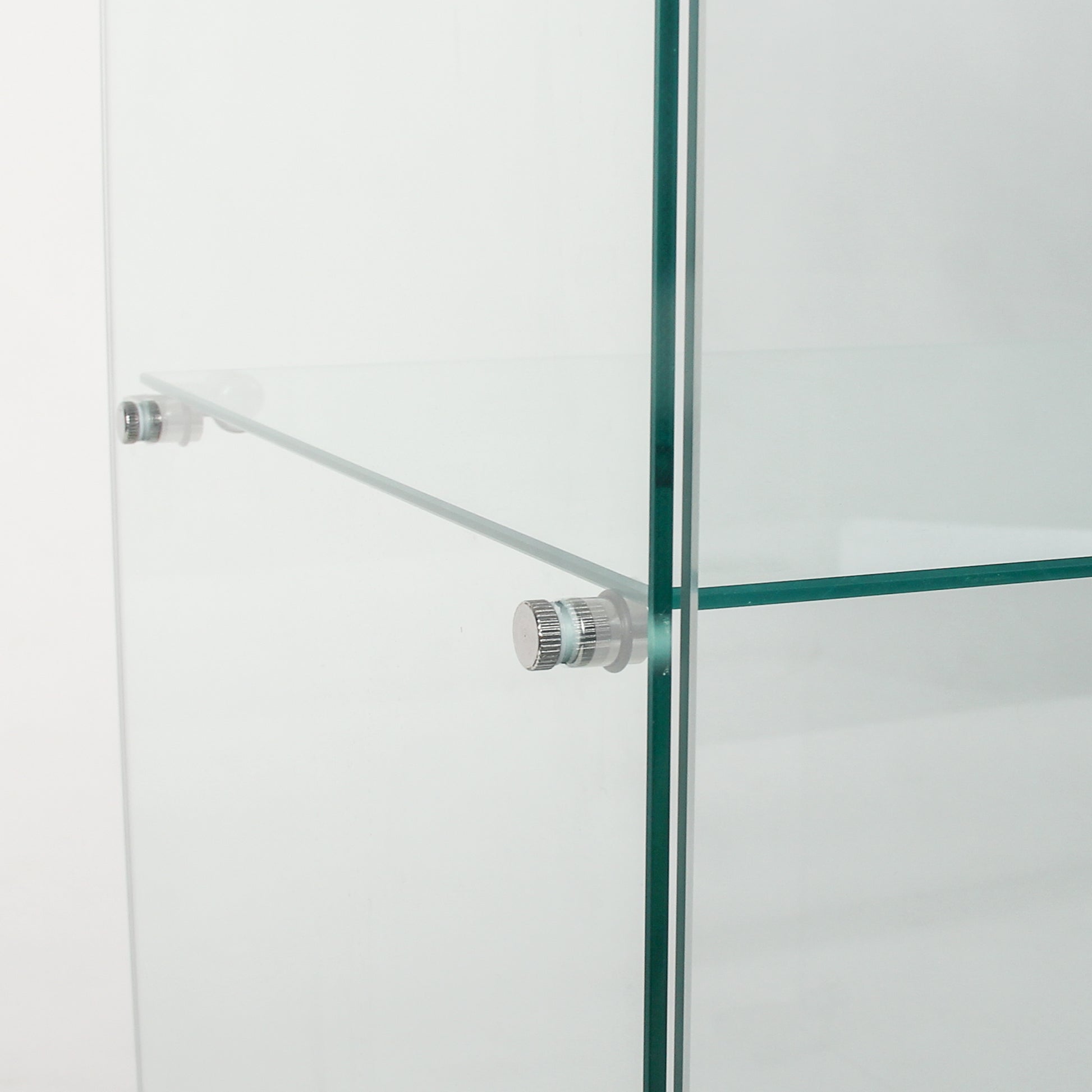 5-Shelf Glass Display Cabinet - White - 74.3" Tall for Living Room