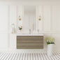 42" Floating Bathroom Vanity with Sink, Wall-Mounted Storage Cabinet with Solid Surface Top Basin and Soft Close Drawers Fully Assembled, Ash Grey 24V11-42AG-W1920P385485