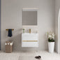 30" Wall-Mounted Bathroom Vanity with Sink, Floating Bathroom Storage Cabinet with Stone Resin Countertop and Soft Close Drawers Fully Assembled, Glossy White 24V15-30GW-W1920P385570