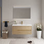 48" Wall-Mounted Bathroom Vanity with Sink, Floating Bathroom Storage Cabinet with Stone Resin Countertop and Soft Close Drawers Fully Assembled, Natural Oak 24V15-48NO-W1920P385578
