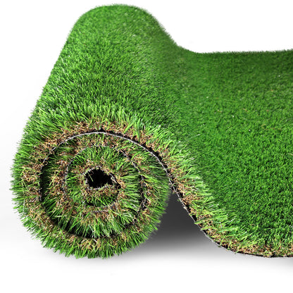 6.5FTX33FT Outdoor Artificial Grass Runner Rug, Thick Realistic Fake Grass Roll Decor Patio Balcony Garden Lawn, Dog Pets Turf Drain Mat, 1.38" Pile Height