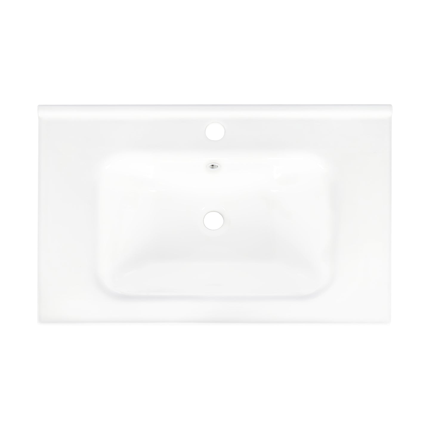 27.8" White Ceramic Basin, Only Ceramic Sink, Without Cabinet