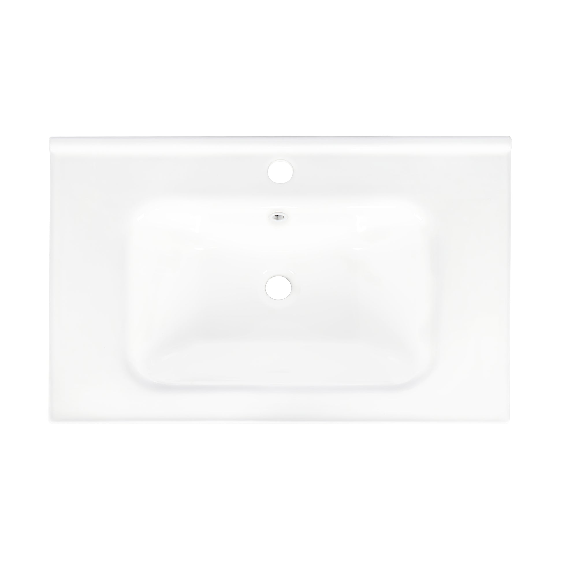 27.8" White Ceramic Basin, Only Ceramic Sink, Without Cabinet