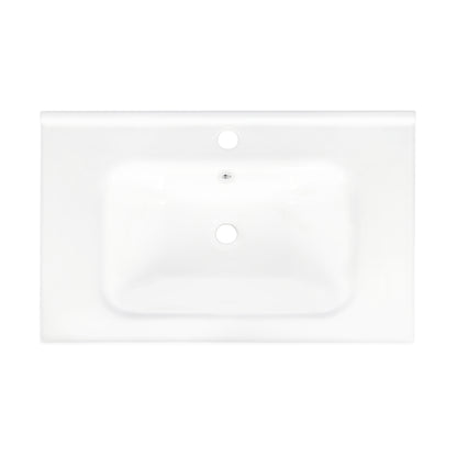 27.8" White Ceramic Basin, Only Ceramic Sink, Without Cabinet
