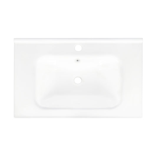 27.8" White Ceramic Basin, Only Ceramic Sink, Without Cabinet