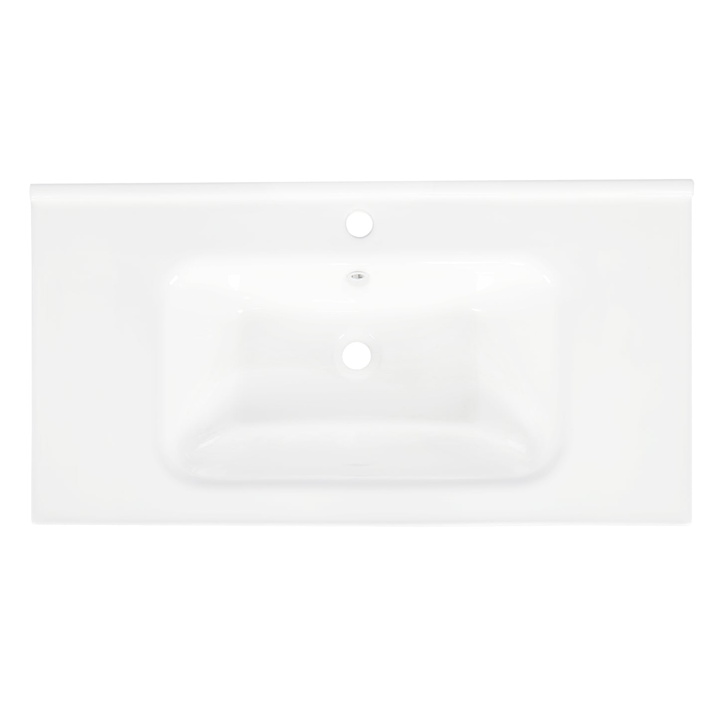 35.6" White Ceramic Basin, Only Ceramic Sink,  Without Cabinet