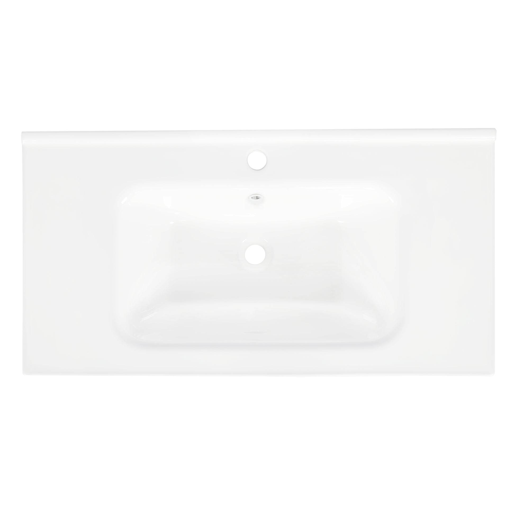 35.6" White Ceramic Basin, Only Ceramic Sink,  Without Cabinet