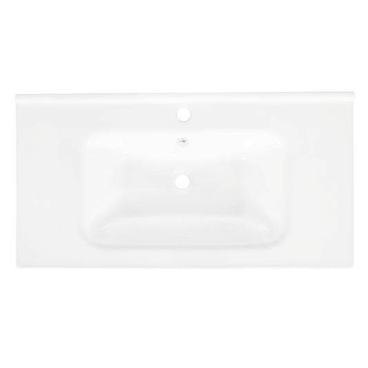 35.6" White Ceramic Basin, Only Ceramic Sink,  Without Cabinet
