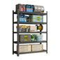 Garage Five Story Shelf, Capable Of Accommodating 2500 LBS, Adjustable Metal Shelf, Black, Requires Assembly, 71.2 "H x 47.24"L x 23.62 "D