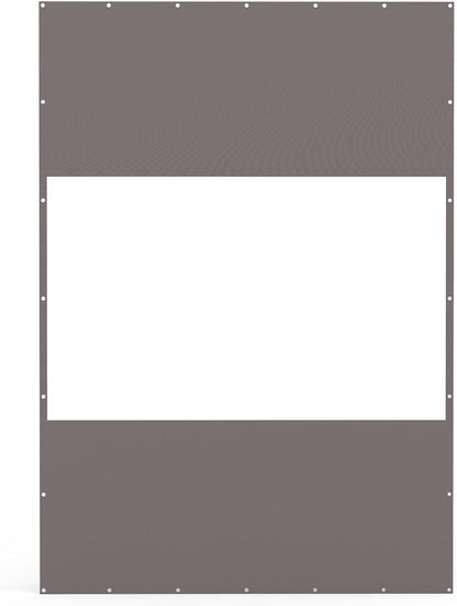 Heavy Duty Outdoor Clear Panel Curtain, 18 oz Waterproof PVC Polyester Curtain, Weather Resistant & Tearproof for Patios, Gazebos, Pergolas, Privacy Screen (10'H x 7'W, Gray)