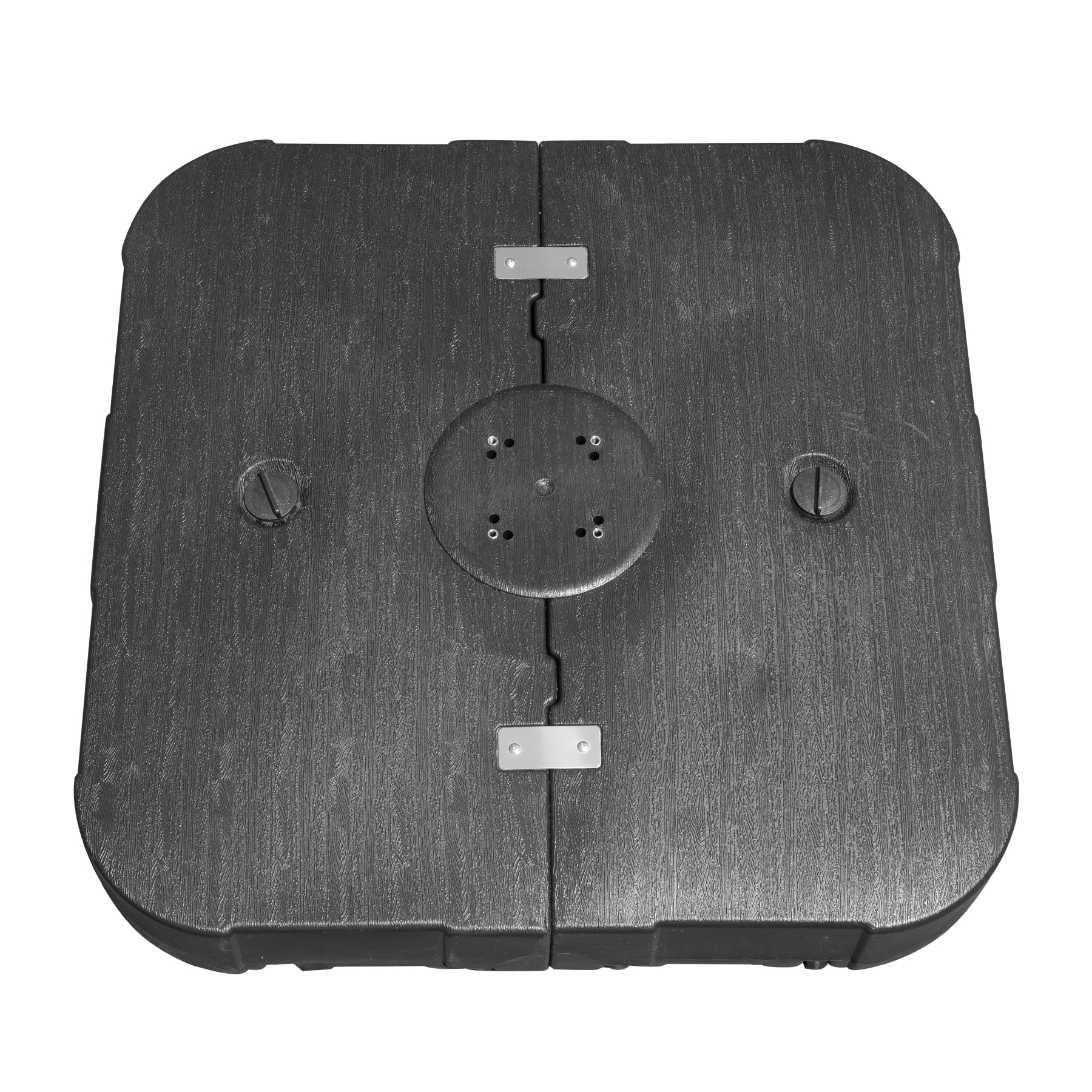 Patio Umbrella Base with Wheels, Water & Sand Filled Weighted Base for Most Cantilever Offset Umbrella, 300LBS, Square, Black, 38'' X 38''