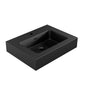 BB02-24-109, Integrated engineered quartz basin WITHOUT drain and faucet, matt black color