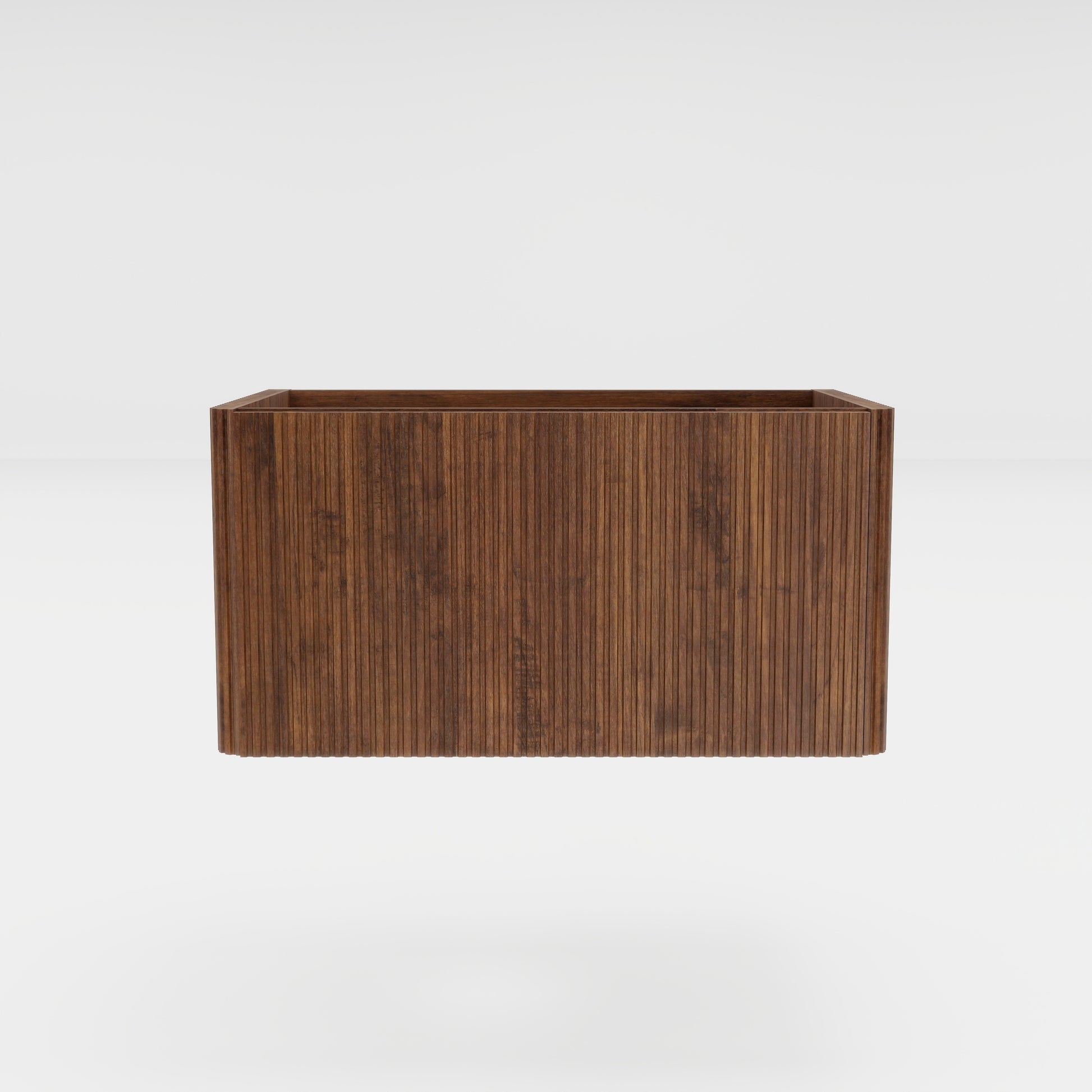 Etna 30" Striped Walnut Bathroom Vanity, Wall Mounted Floating Bathroom Vanity for Modern Bathroom, KD