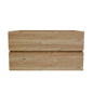 Grace 36" Rough Oak+Rough Oak Bathroom Vanity with double Soft Drawers, Wall Mounted Floating Bathroom Vanity for Modern Bathroom, KD