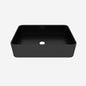 BB17, Integrated Black Ceramic Basin, Drain and faucet NOT Included