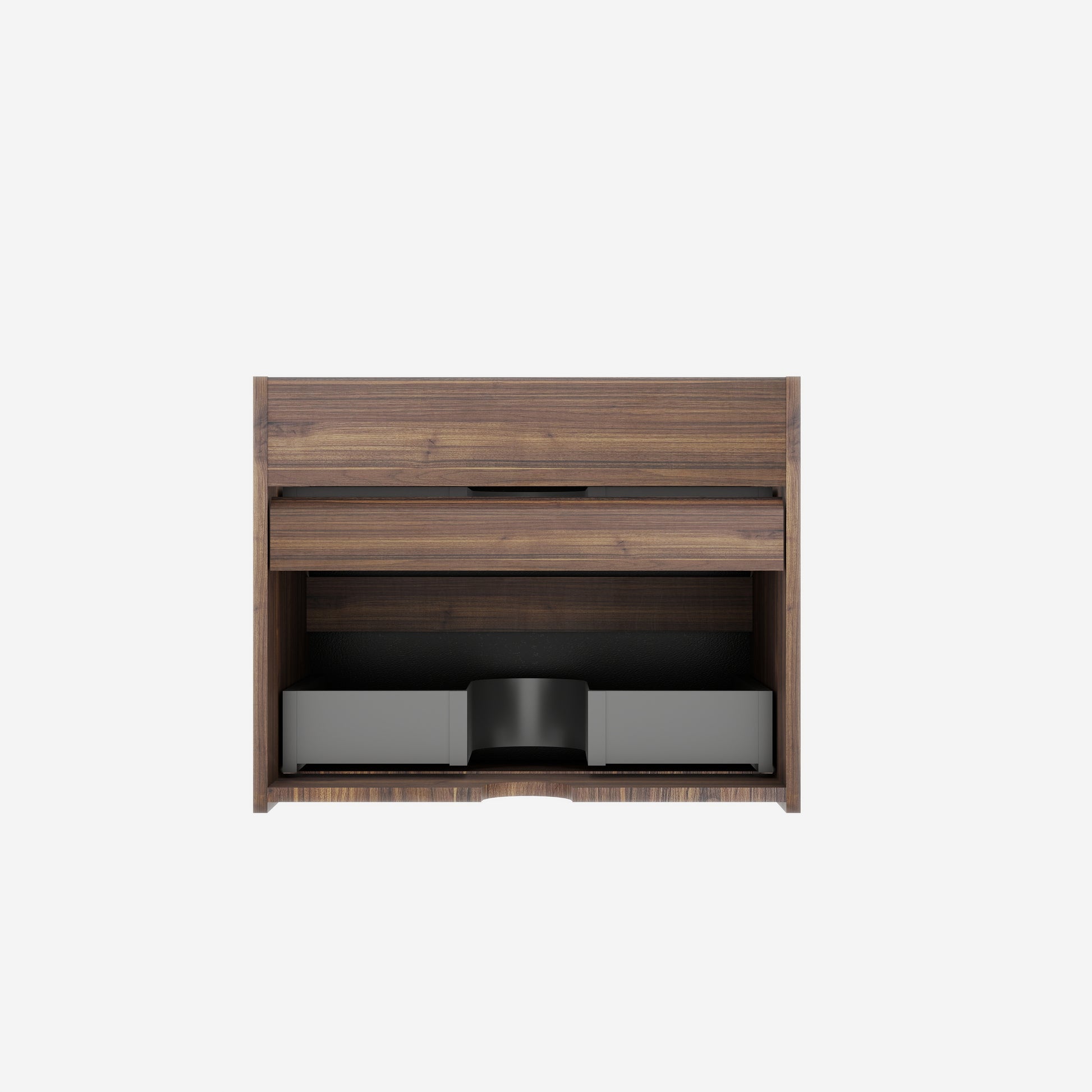 Wall Mounted Bathroom Vanity Oak Double Drawers - Modern Storage Unit