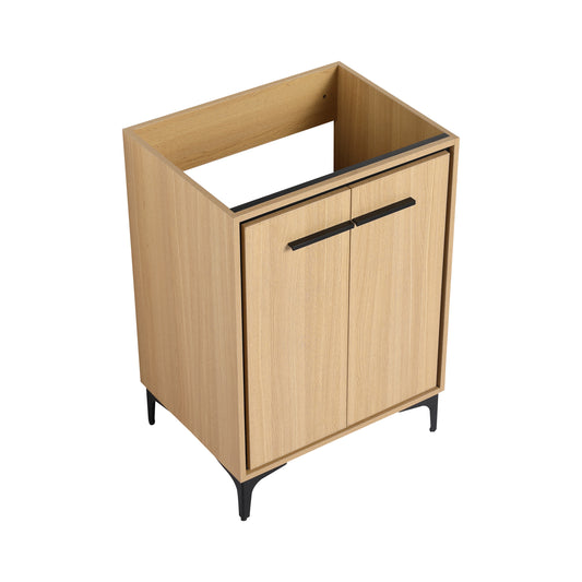 24''(23 7/16'') Bathroom Vanity without Top Sink, Modern Bathroom Storage Cabinet with 2 Soft Closing Doors, Single Sink Bathroom Vanity