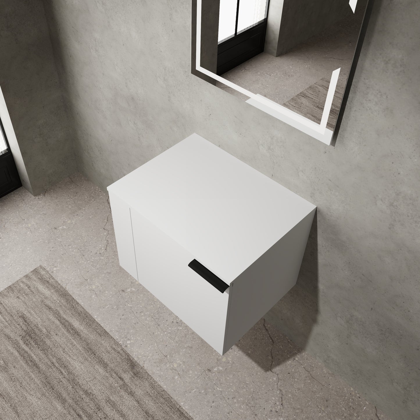 American White Oak Bathroom Vanity - Storage Cabinet