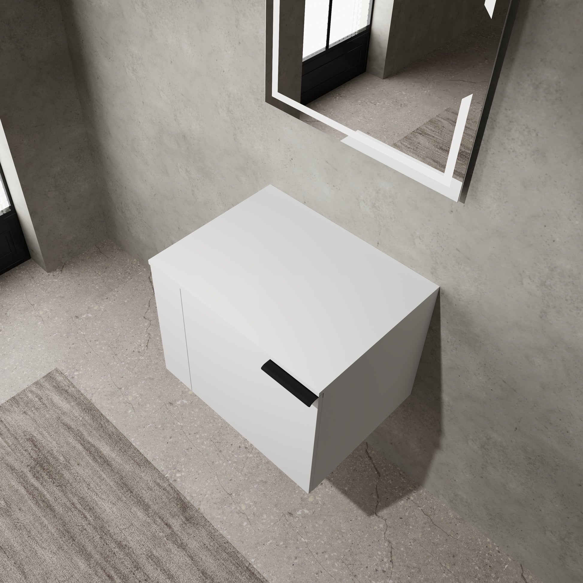 American White Oak Bathroom Vanity - Storage Cabinet
