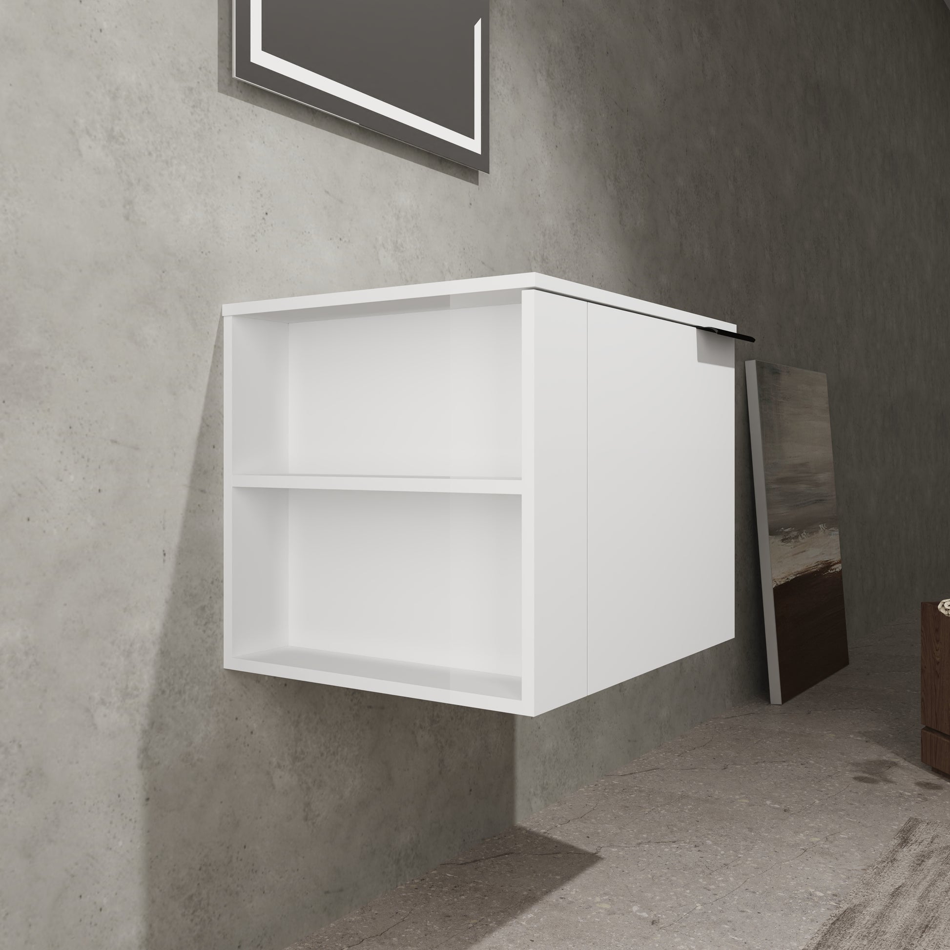 American White Oak Bathroom Vanity - Storage Cabinet