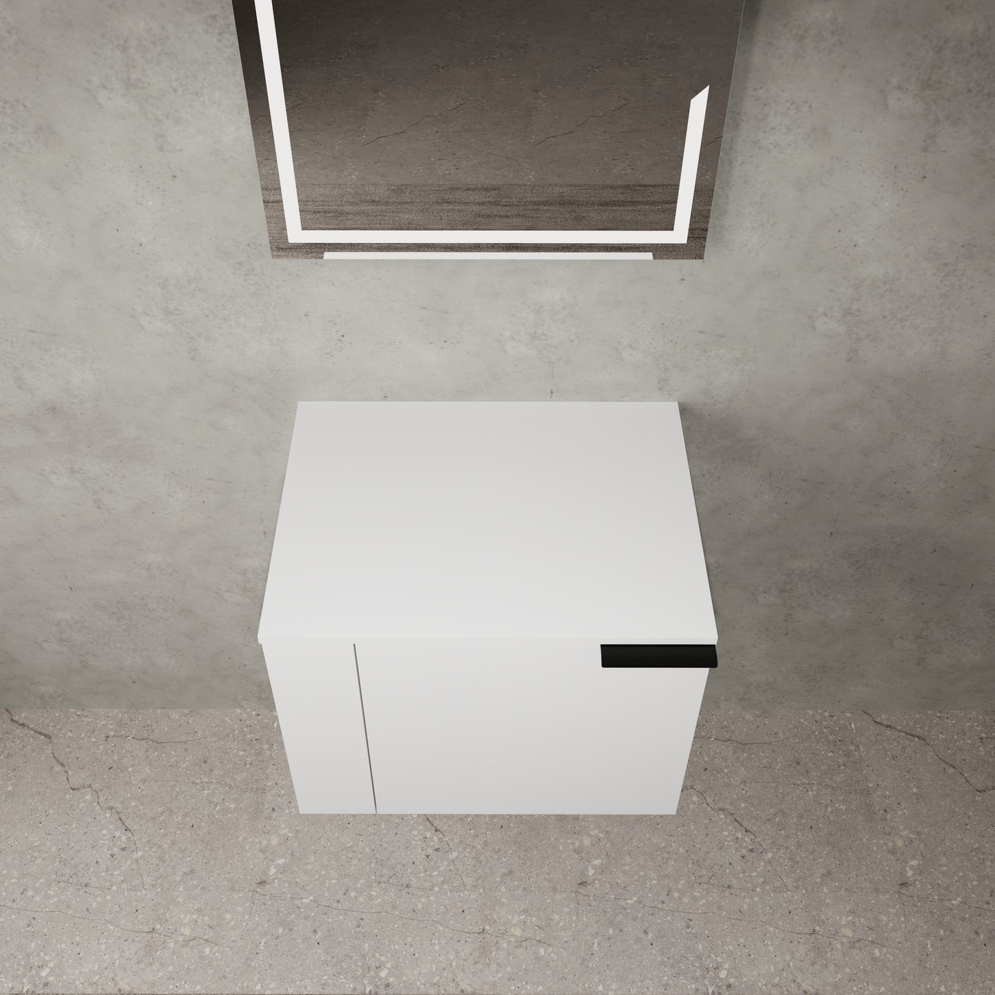 American White Oak Bathroom Vanity - Storage Cabinet