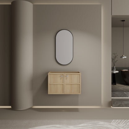 24 & 48 Inch Oak Bathroom Vanities - Plywood Storage