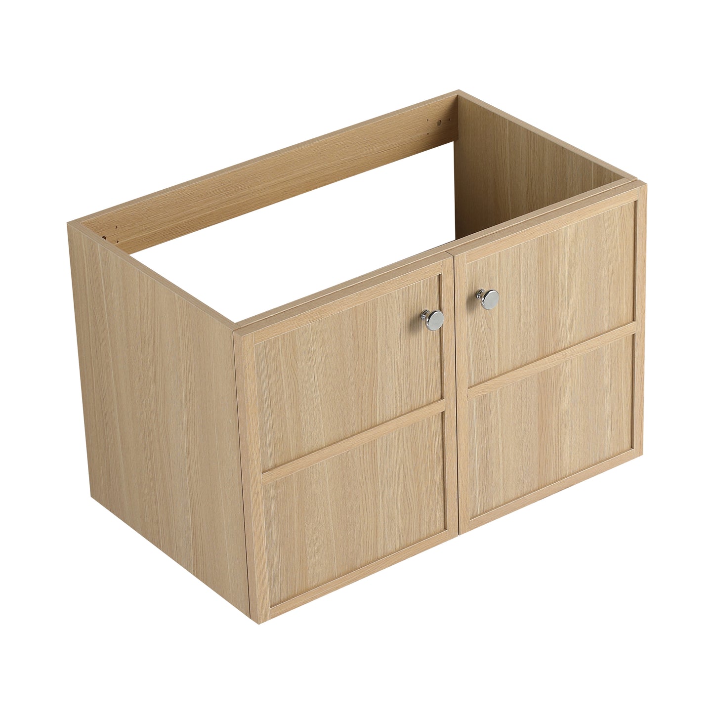 30" (29-5/16")Wall-Mounted Bathroom Vanity, 2-Soft Closing Door, Oak, Plywood (Excluding Sink)