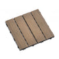 Patio Floor Tiles Pack of 22  WPC Wood-Plastic Composite Patio Deck Tiles DIY Interlocking Decking Tiles, Quick Deck Floor Tile, Court Tile, Water Resistant Indoor Outdoor -11.8" Oak