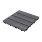 Patio Floor Tiles Pack of 22  WPC Wood-Plastic Composite Patio Deck Tiles DIY Interlocking Decking Tiles, Quick Deck Floor Tile, Court Tile, Water Resistant Indoor Outdoor -11.8" ASH