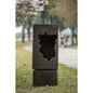 19.7x19.7x56.5" Large Outdoor Water Fountain with Light, Contemporary Calming Elegance Cement Water Feature, Available Flowers DIY for Garden Patio & Backyard