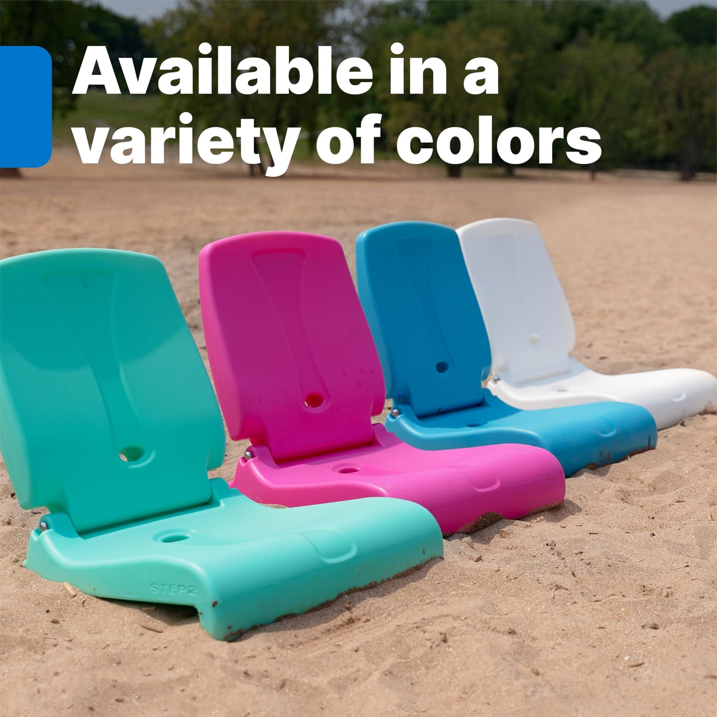 White Plastic Flip Seat - Outdoor Camping Chair