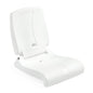 Foldable Adult Flip Seat, Portable Outdoor Chair for Poolside, Tailgating, Camping, Sporting Events, Picnic and Beach Chair, Provides Back Support When Sitting on Ground, White