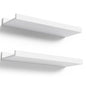 Floating Shelves Wall Mounted Set of 2, Modern White Shelves for Room