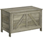 30" Farmhouse Storage Chest, Lift Top Box Organizer with Safety Hinge to Open Up 150° for Bedroom, Entryway, Living Room, Gray