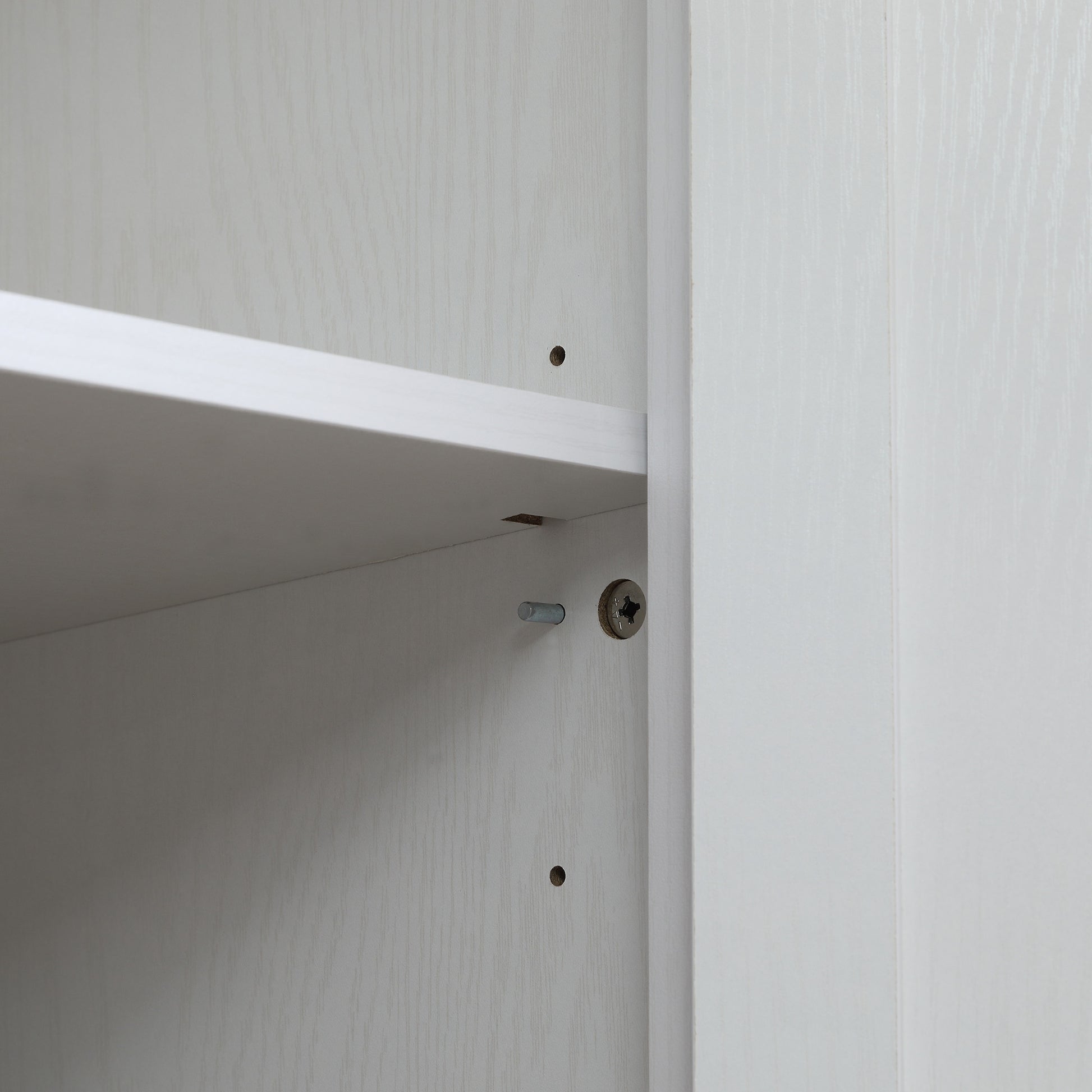 White Kitchen Pantry Cabinet - 72" Freestanding Storage