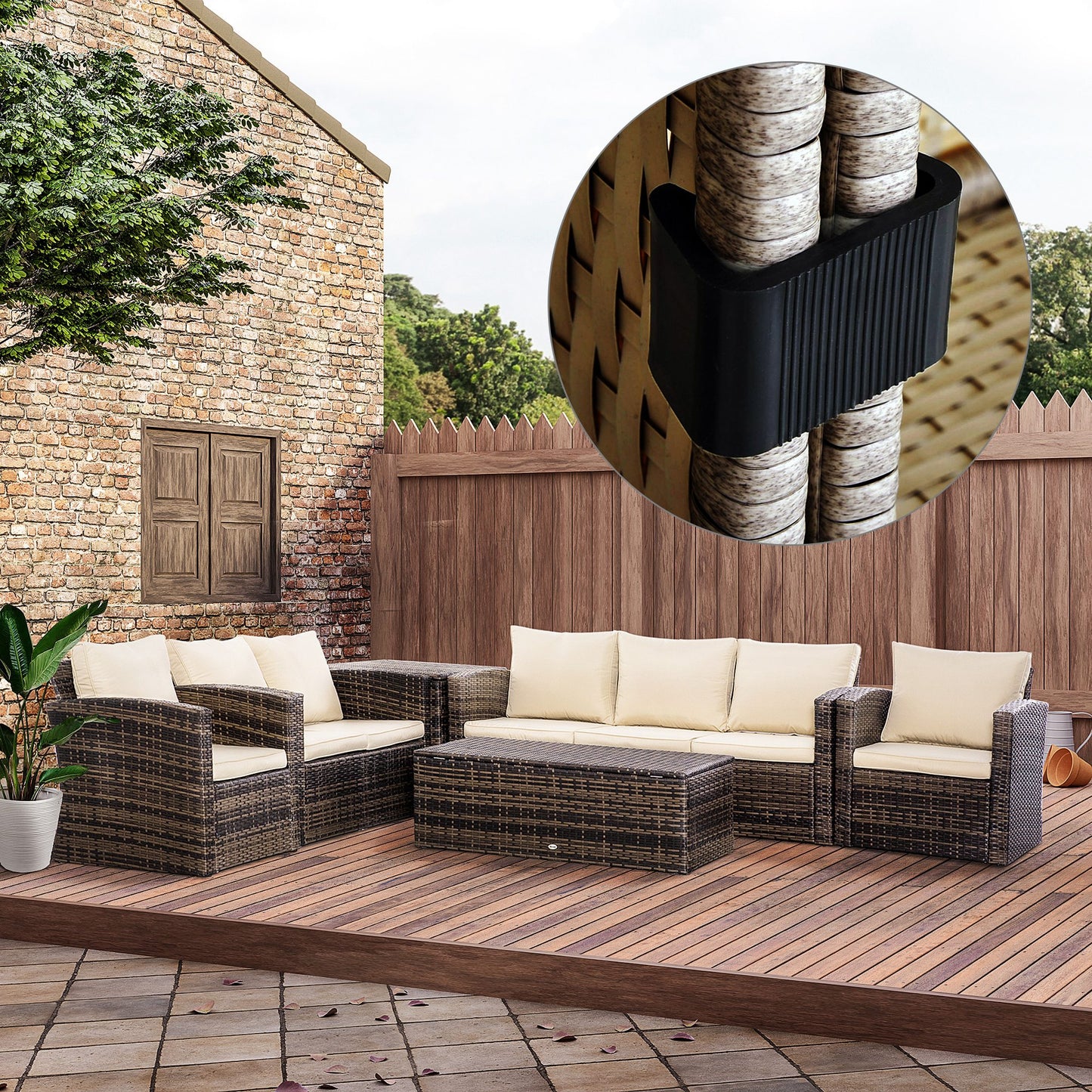 Outdoor Sectional Couch Connectors for Wicker Patio Furniture