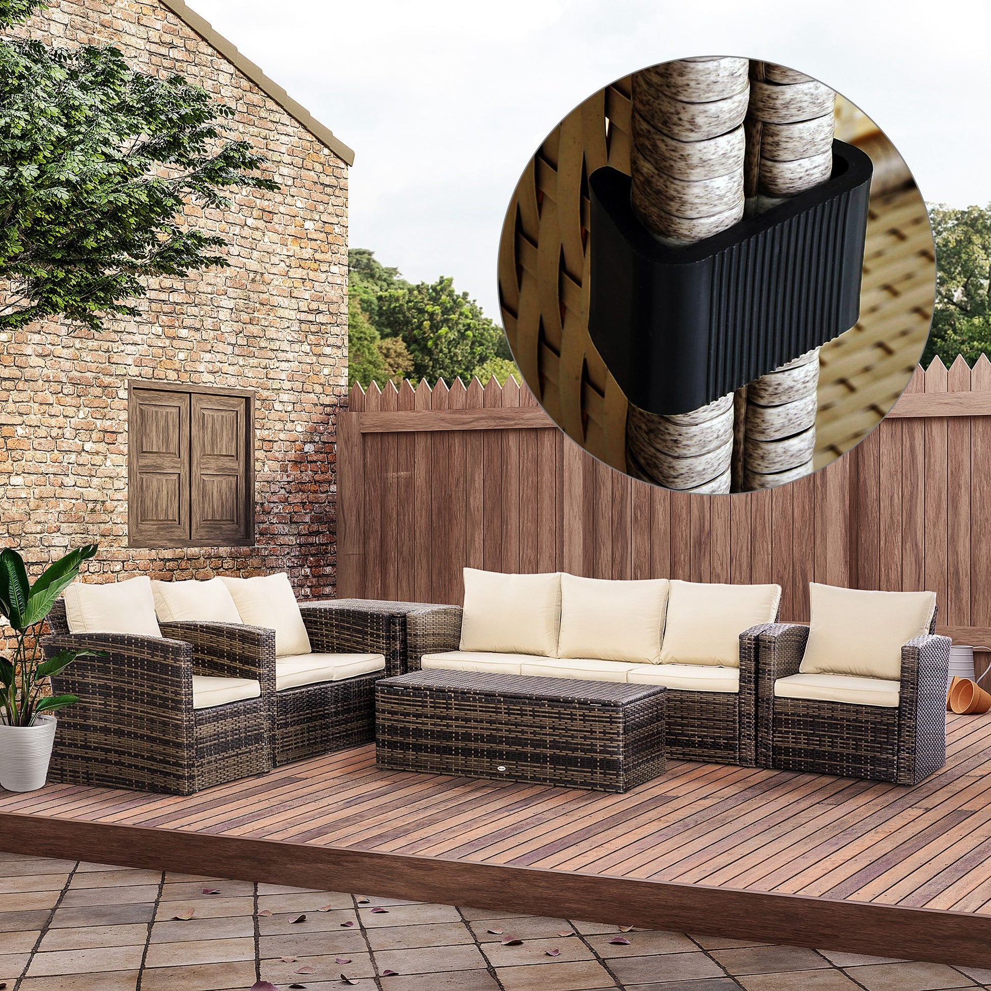 Outdoor Sectional Couch Connectors for Wicker Patio Furniture