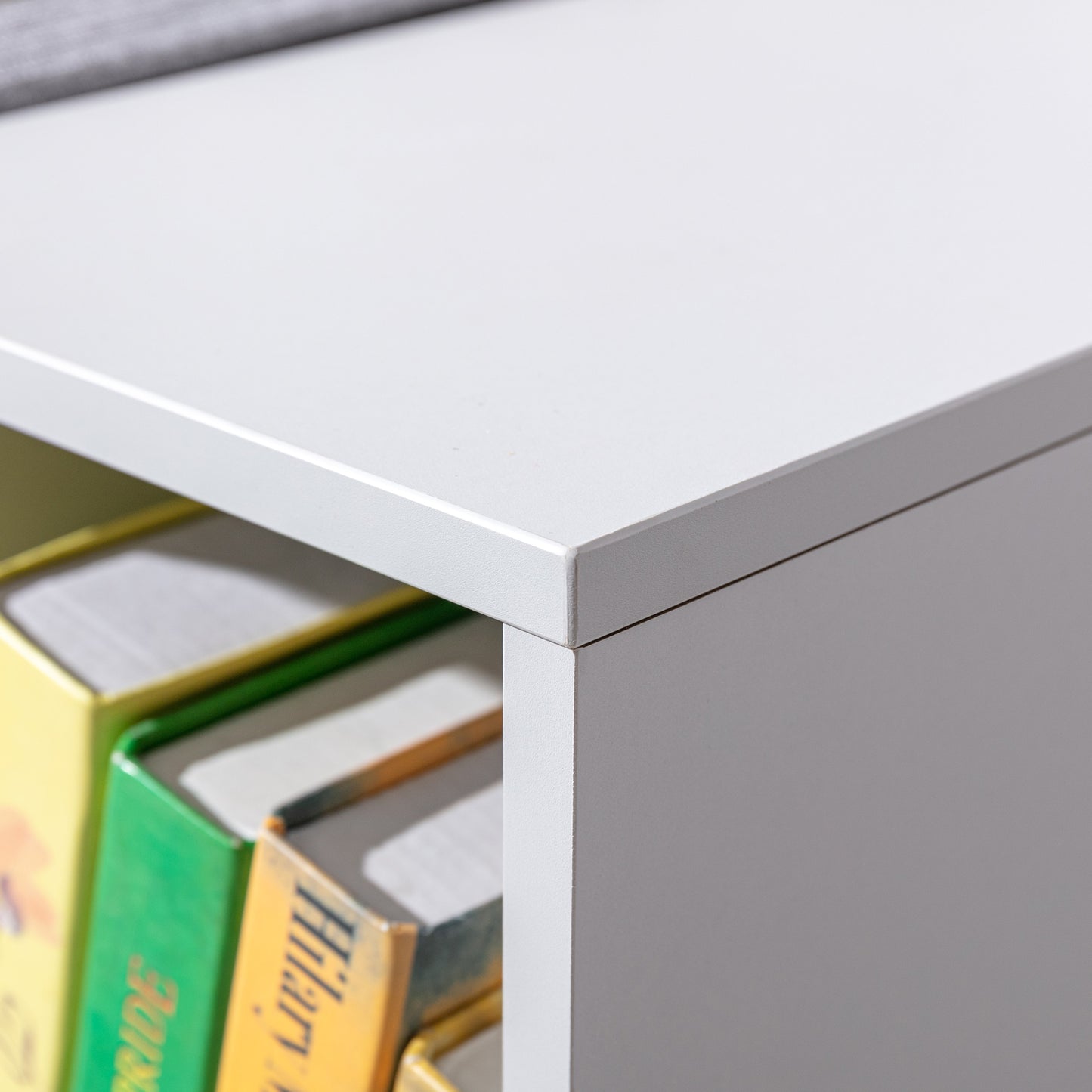 6-Cubby Kids Bookcase - Reading Nook & Storage, Gray