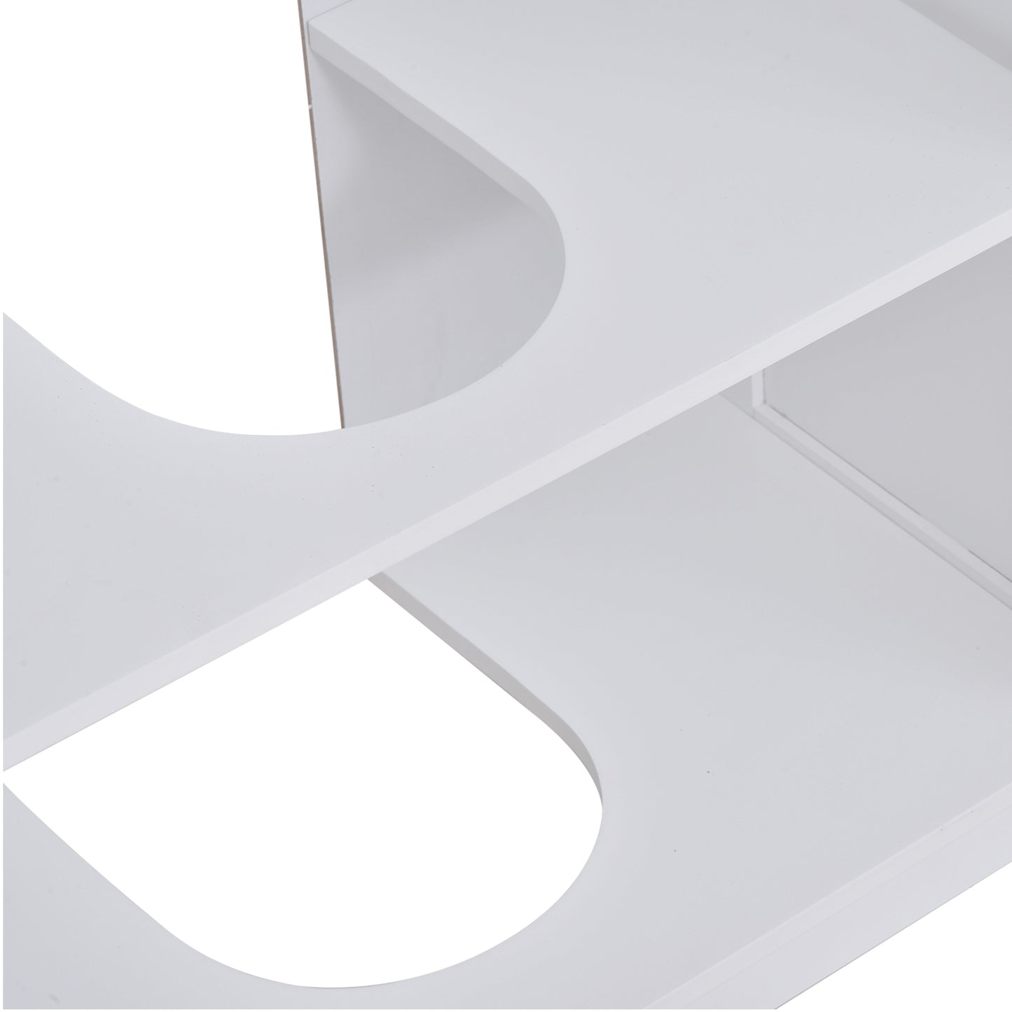 Under Sink Bathroom Cabinet - White+Gray MDF Storage