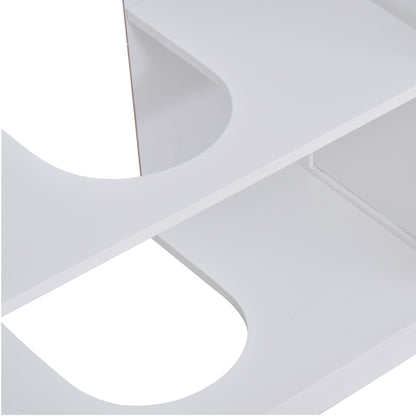 Under Sink Bathroom Cabinet - White+Gray MDF Storage