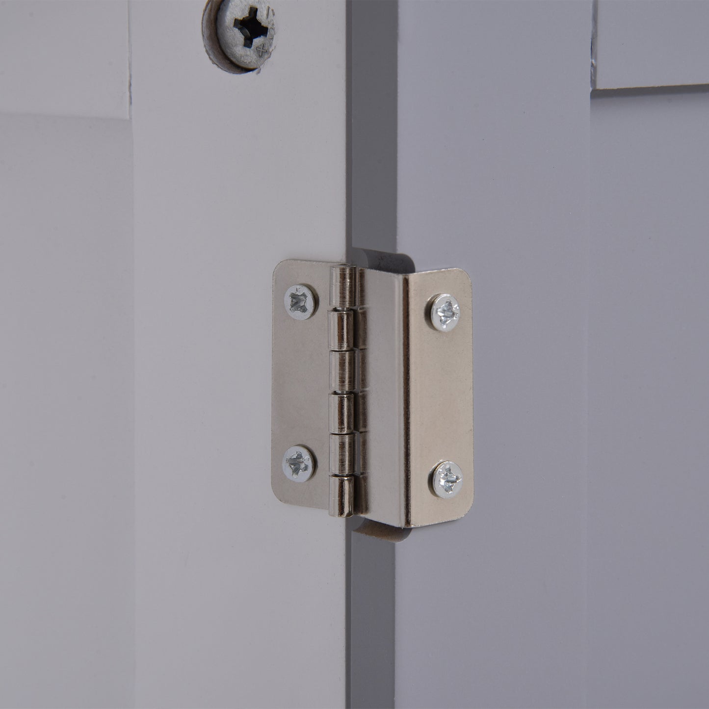 Under Sink Bathroom Cabinet - White+Gray MDF Storage