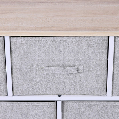Grey Steel 5-Drawer Dresser - Bedroom Storage Tower for Living Room