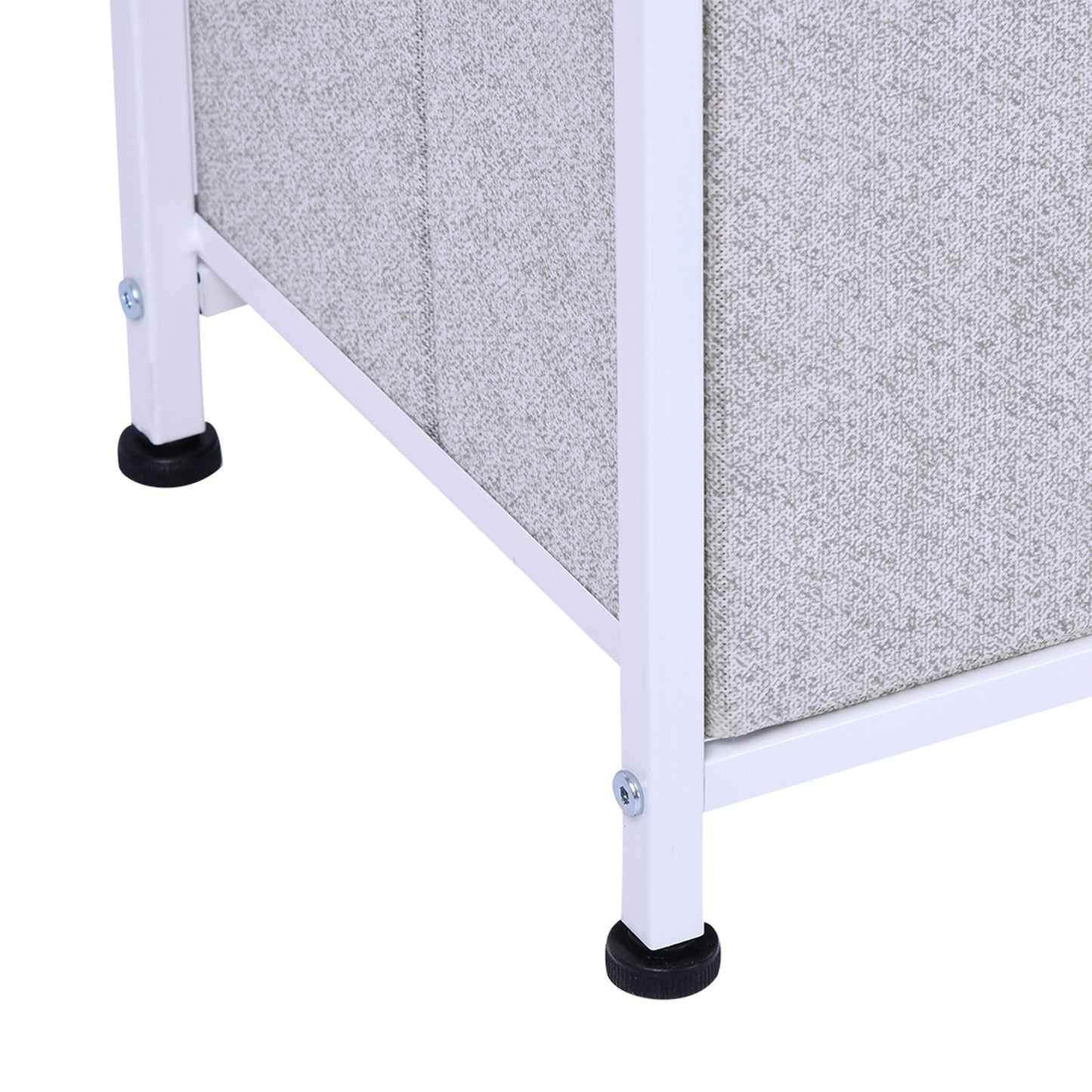 Grey Steel 5-Drawer Dresser - Bedroom Storage Tower for Living Room