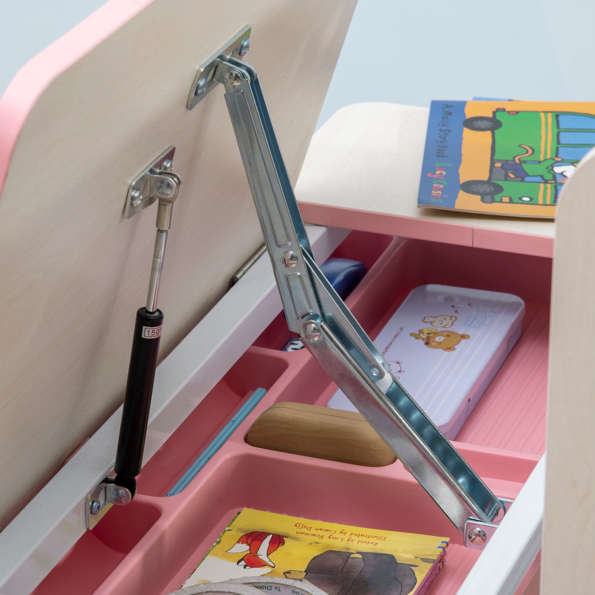 Pink Kids Study Desk - Height Adjustable Writing Table
