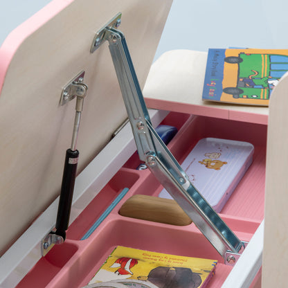 Pink Kids Study Desk - Height Adjustable Writing Table