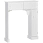 Over the Toilet Bathroom Cabinet, Freestanding Bathroom Storage Cabinet with Adjustable Shelves, Toilet Rack, Space Saver, White