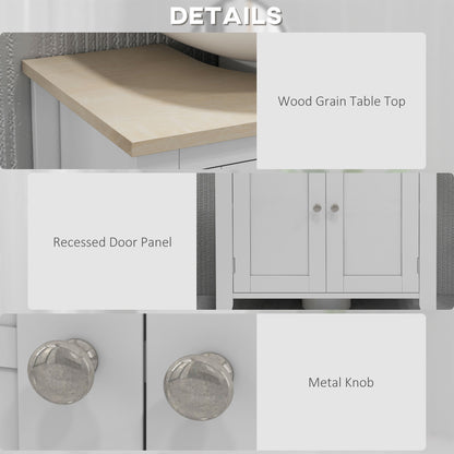 White Bathroom Vanity Cabinet Under Sink Storage