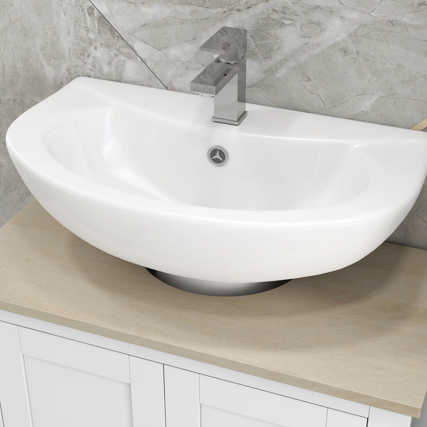 White Bathroom Vanity Cabinet Under Sink Storage